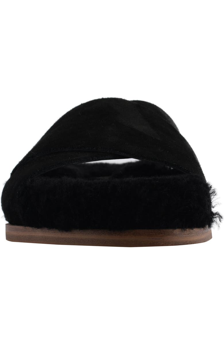 Marc Fisher LTD Canna Genuine Shearling Lined Slide Sandal, Alternate, color,