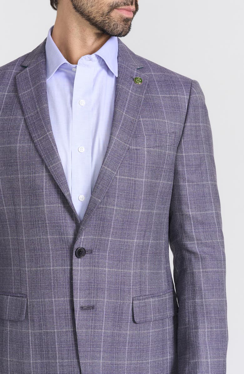 CRICKETEER Lavender Plaid Wool Blend Sport Coat, Alternate, color, Lavender