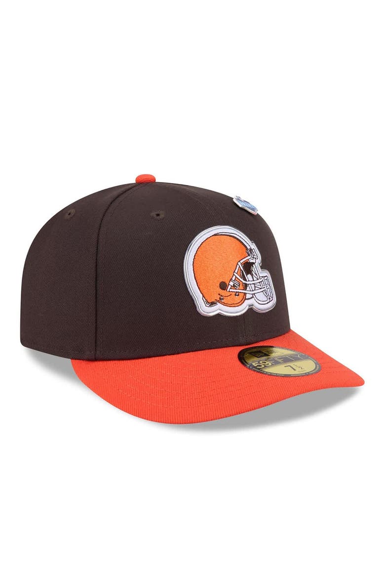 Men's New Era  Brown/Orange Cleveland Browns 2026 NFL Draft Pre-Curved 59FIFTY Fitted Hat, Alternate, color, Brown