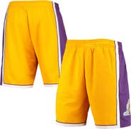 Mitchell & Ness Men's Mitchell & Ness Gold Los Angeles Lakers 2009 Hardwood Classics 75th Anniversary Swingman Shorts