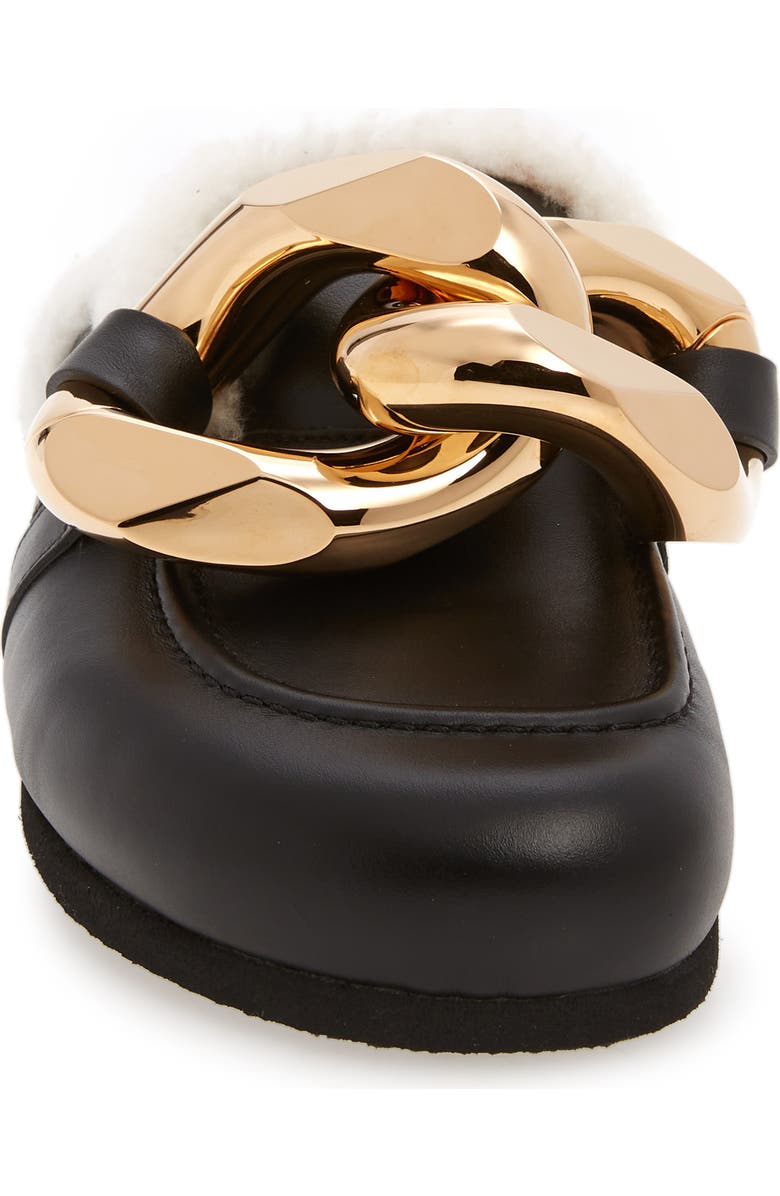 JW Anderson Chain Link Genuine Shearling Loafer Mule, Alternate, color,