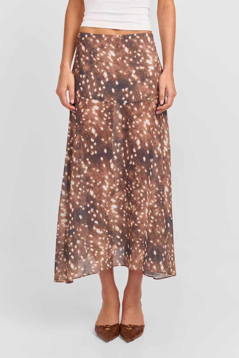 River Maxi Skirt, Alternate, color, Animal print