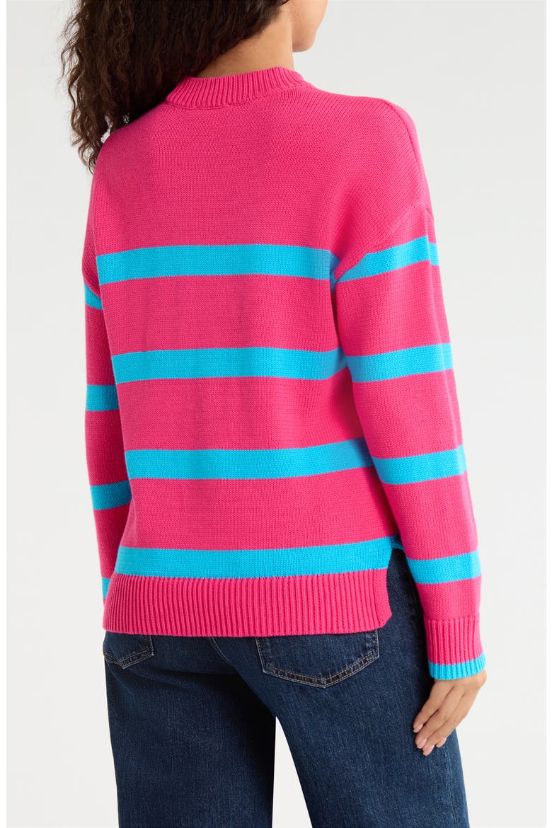 Saphy Stripe Sweater, Alternate, color, FUCHSIA-MULTI