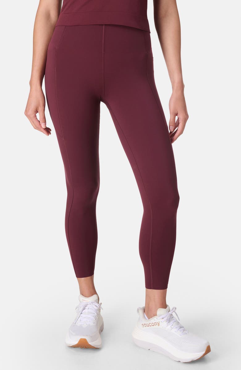 Sweaty Betty Power Pocket 7/8 Workout Leggings, Main, color, Garnet Red