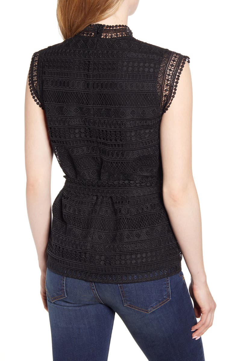 GIBSONLOOK Gibson Belted Lace Top, Alternate, color, 