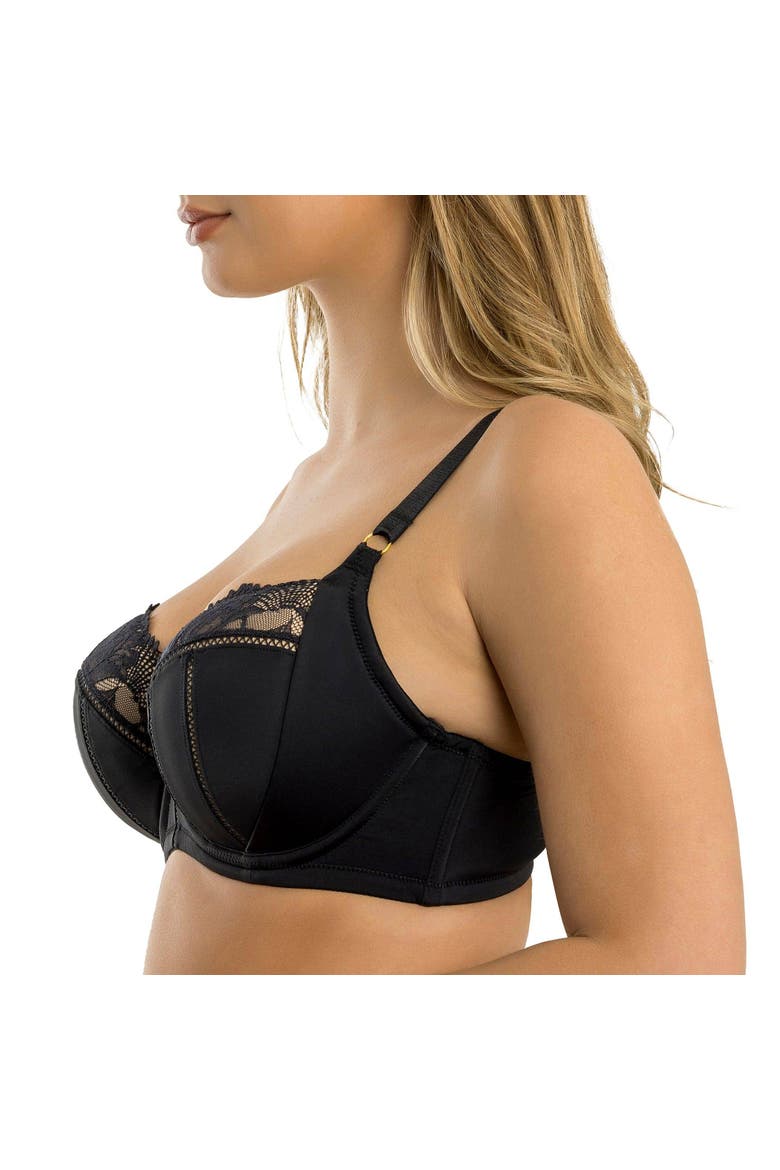 Charlene Padded Balconette Bra, Alternate, color, Black