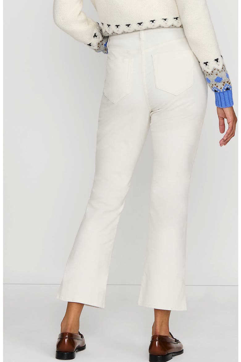 High Rise Corduroy Kick Crop Pants, Alternate, color, Ivory
