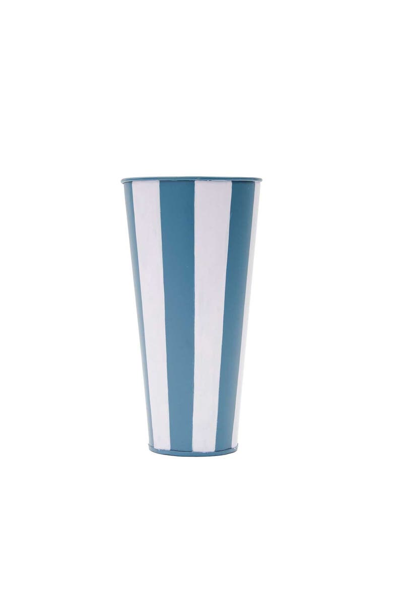Cabana Striped Blue Vase, Main, color, Blue