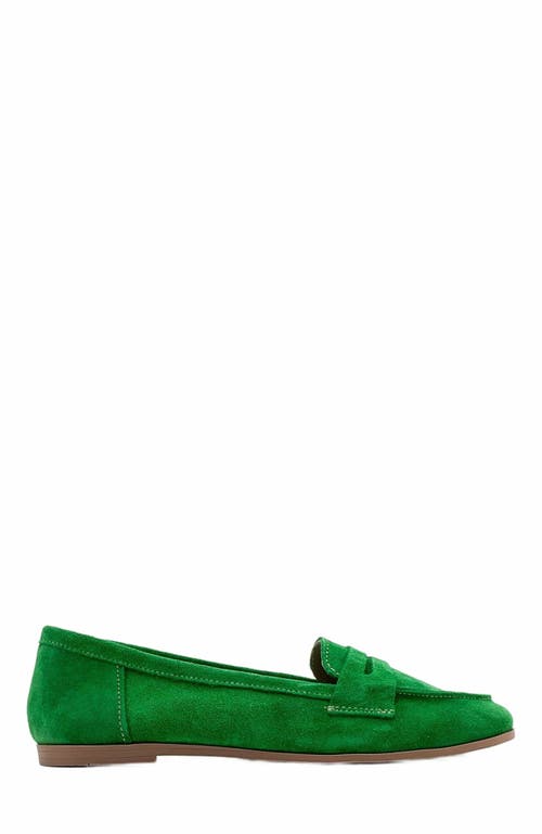 Forever & Always Shoes Dorothy Leather Loafer in Green Suede Leather at Nordstrom, Size 5.5