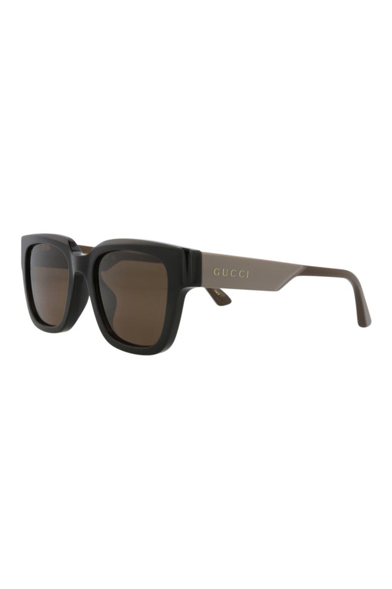 52mm Square Sunglasses, Alternate, color, BLACK GREEN BROWN