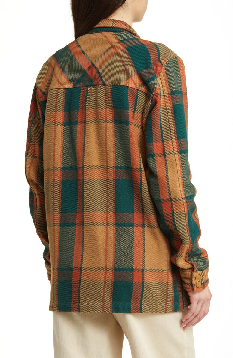 Topo Designs Mountain Oversize Plaid Organic Cotton Shirt Jacket, Alternate, color, Khaki Multi Plaid