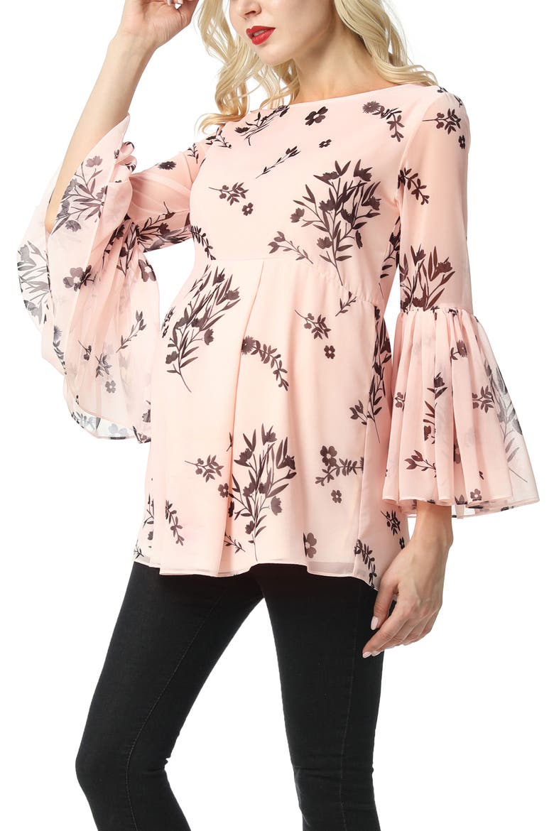 Gesa Maternity/Nursing  Floral Print Blouse, Alternate, color, Multicolored