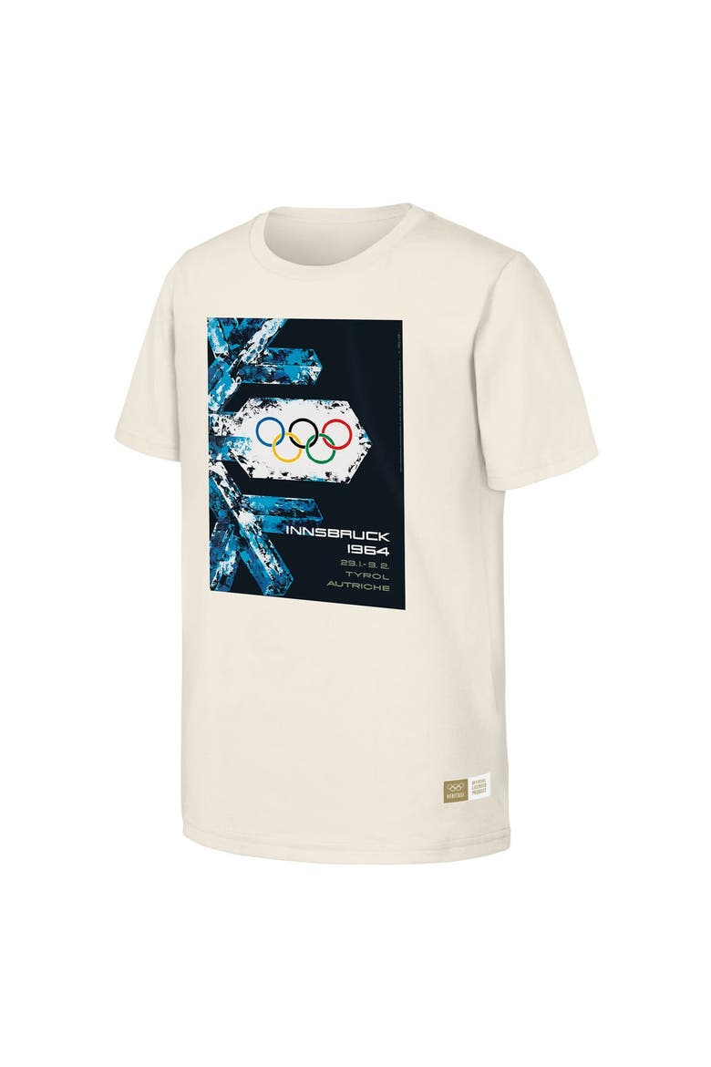 Men's  Natural 1964 Innsbruck Games Olympic Heritage T-Shirt, Alternate, color, Natural