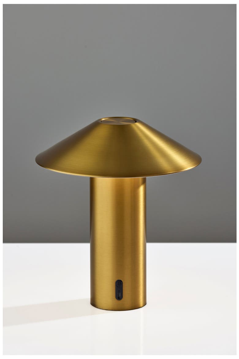 Pina LED Cordless Table Lamp, Alternate, color, ANTIQUE BRASS