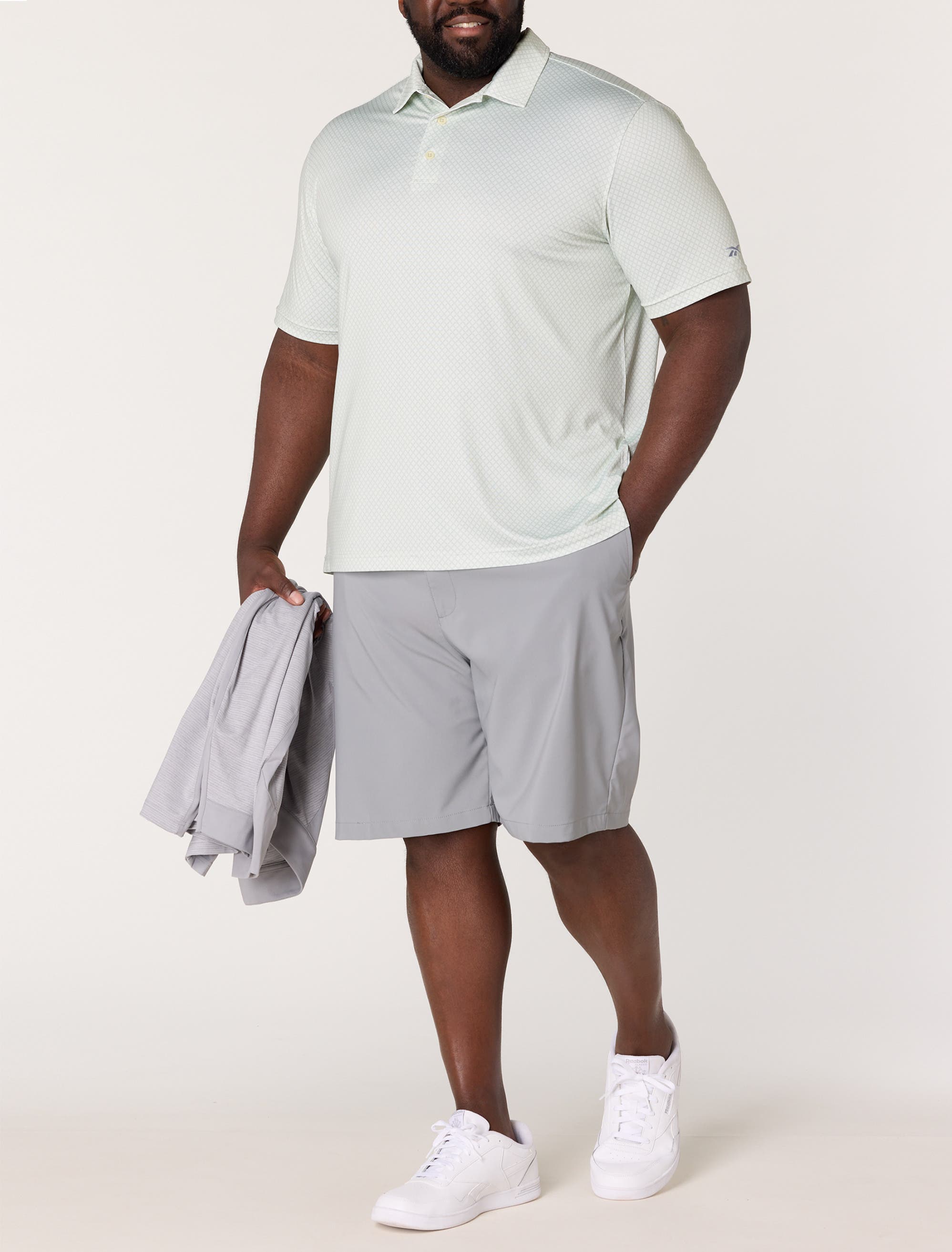 Big & Tall Geometric Dot Performance Polo Shirt - image 2