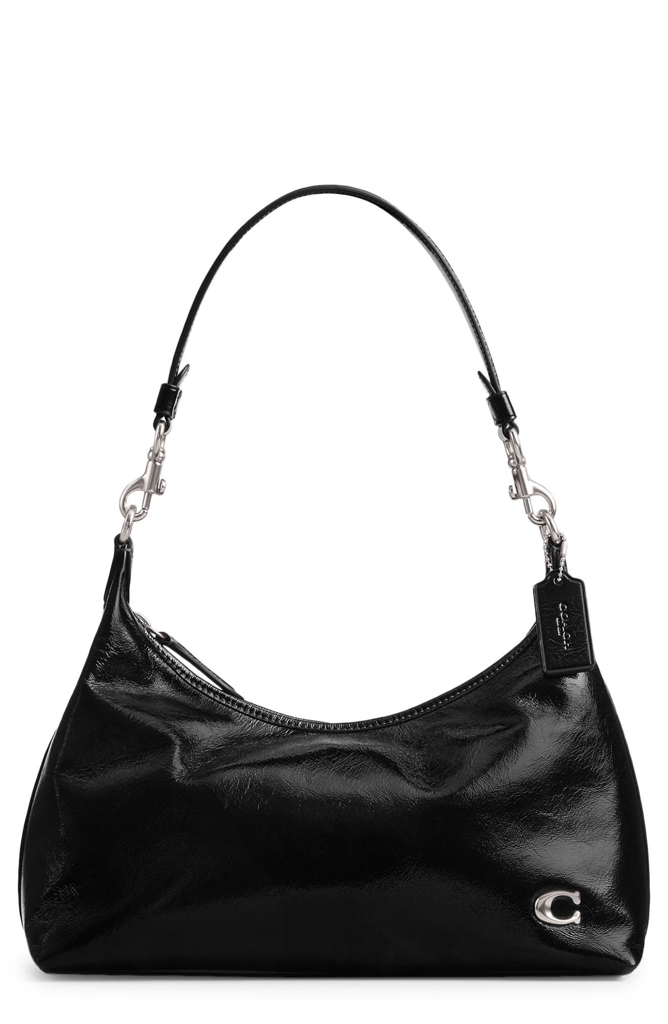 COACH Juliet Glazed Leather Shoulder Bag, Main, color, 
