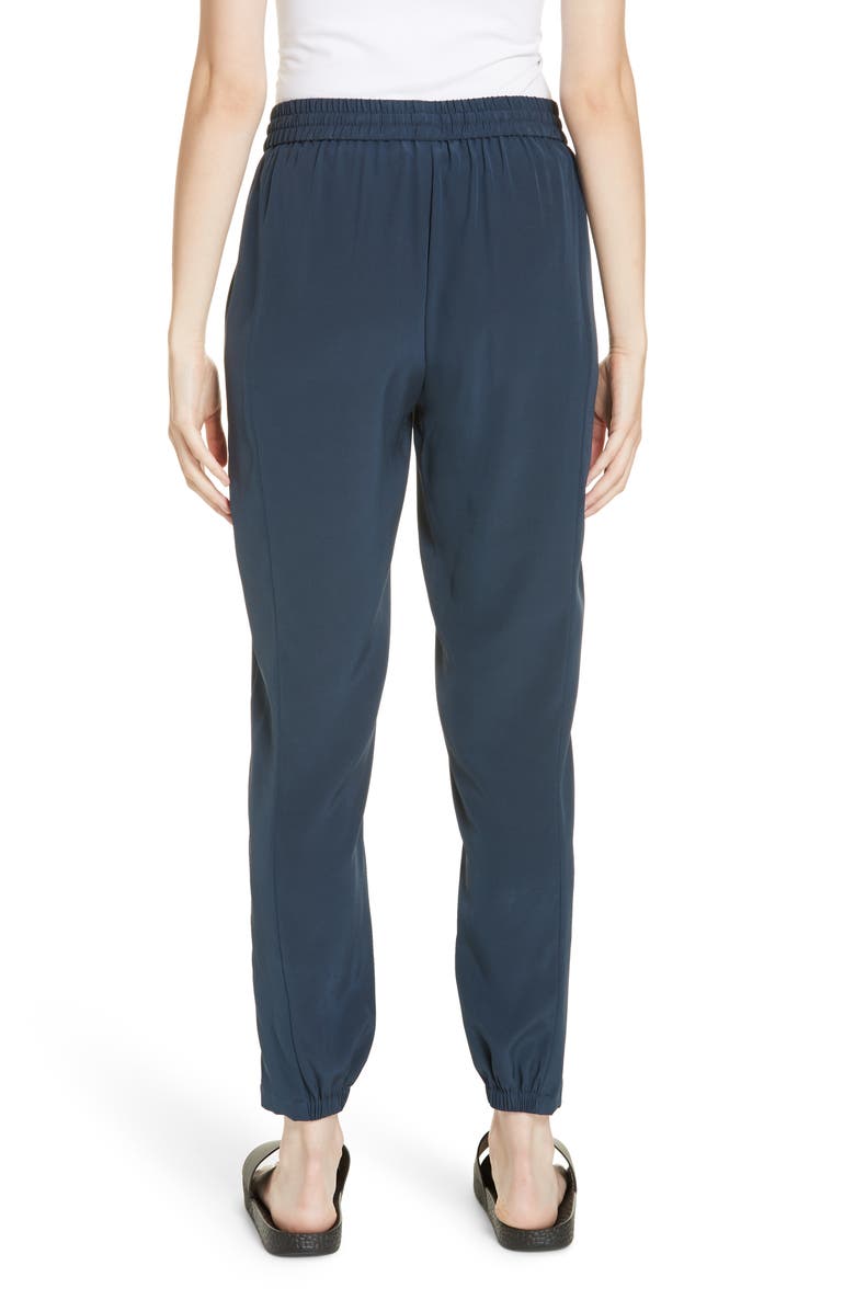 Tibi Pull-On Silk Crêpe de Chine Pants, Alternate, color, 