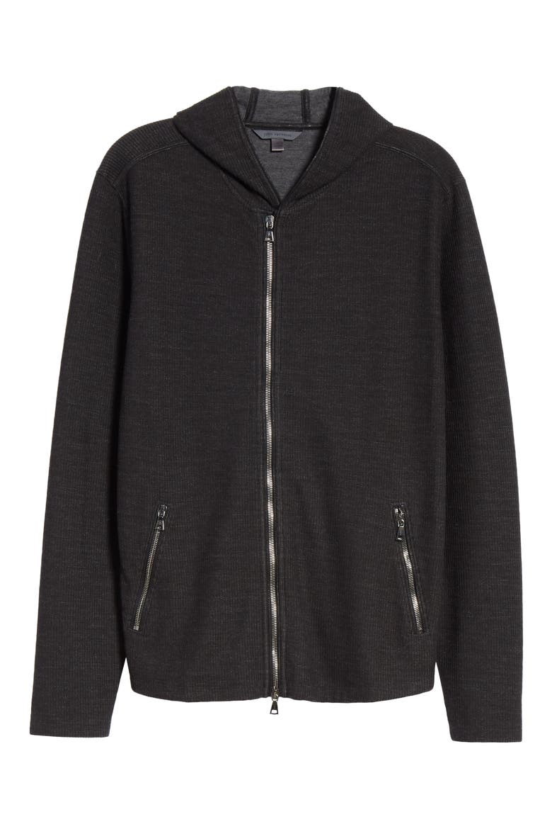 Zip Hoodie, Alternate, color, BLACK