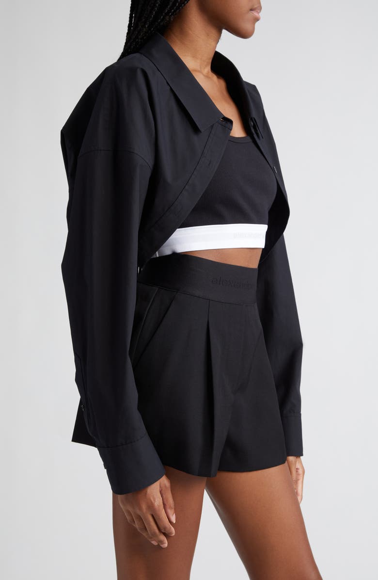 Alexander Wang Layered Crop Bolero, Alternate, color, 