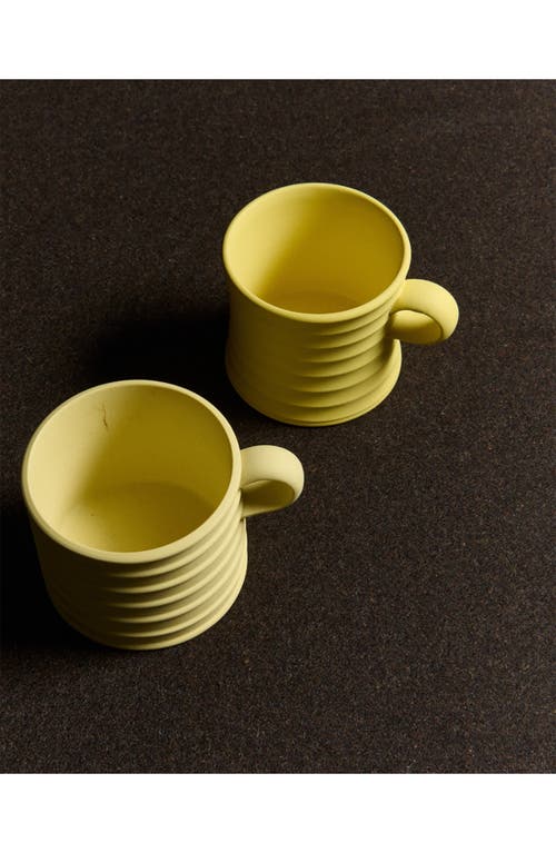 Wedgwood X Jw Anderson Set Of Two Stoneware Mugs In Yellow
