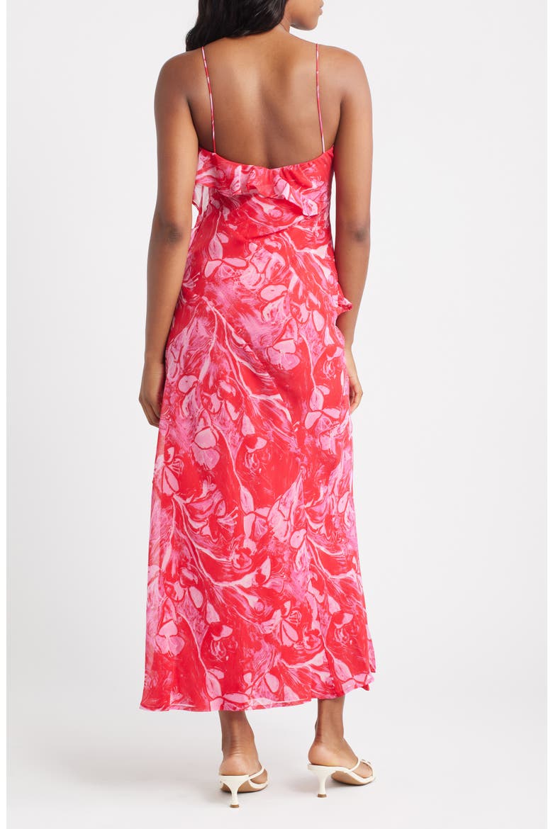 ruffle midi slip dress BHLDN Asymmetric Ruffle Midi Slip Dress
