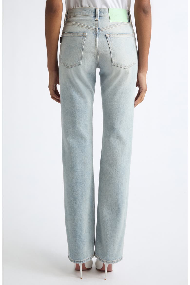 Star Ripped High Waist Wide Leg Jeans, Alternate, color, MARFA BLUE