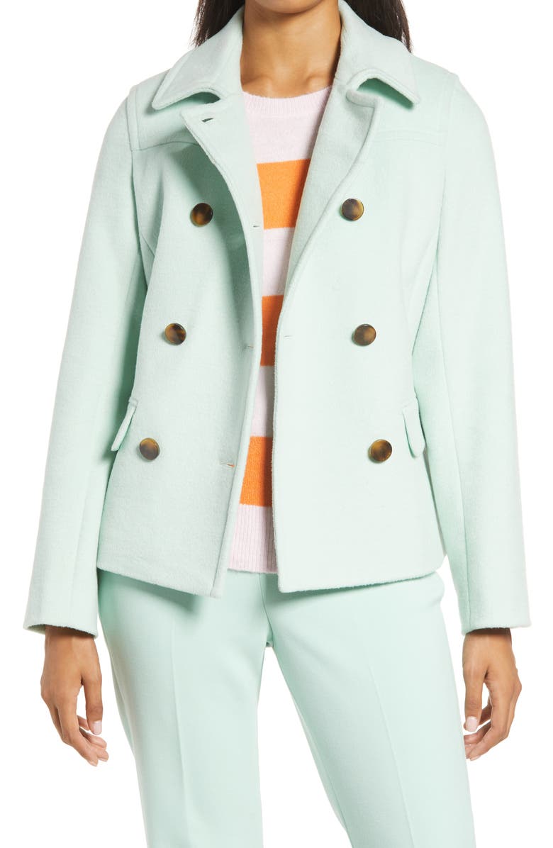 Halogen<sup>®</sup> x Atlantic-Pacific Short Double Breasted Coat, Main, color,