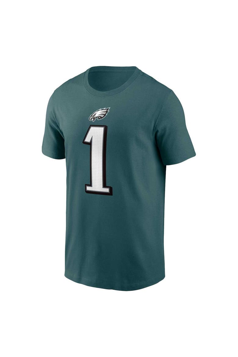 Men's Nike Jalen Hurts Midnight Green Philadelphia Eagles  Player Name & Number T-Shirt, Alternate, color, Green