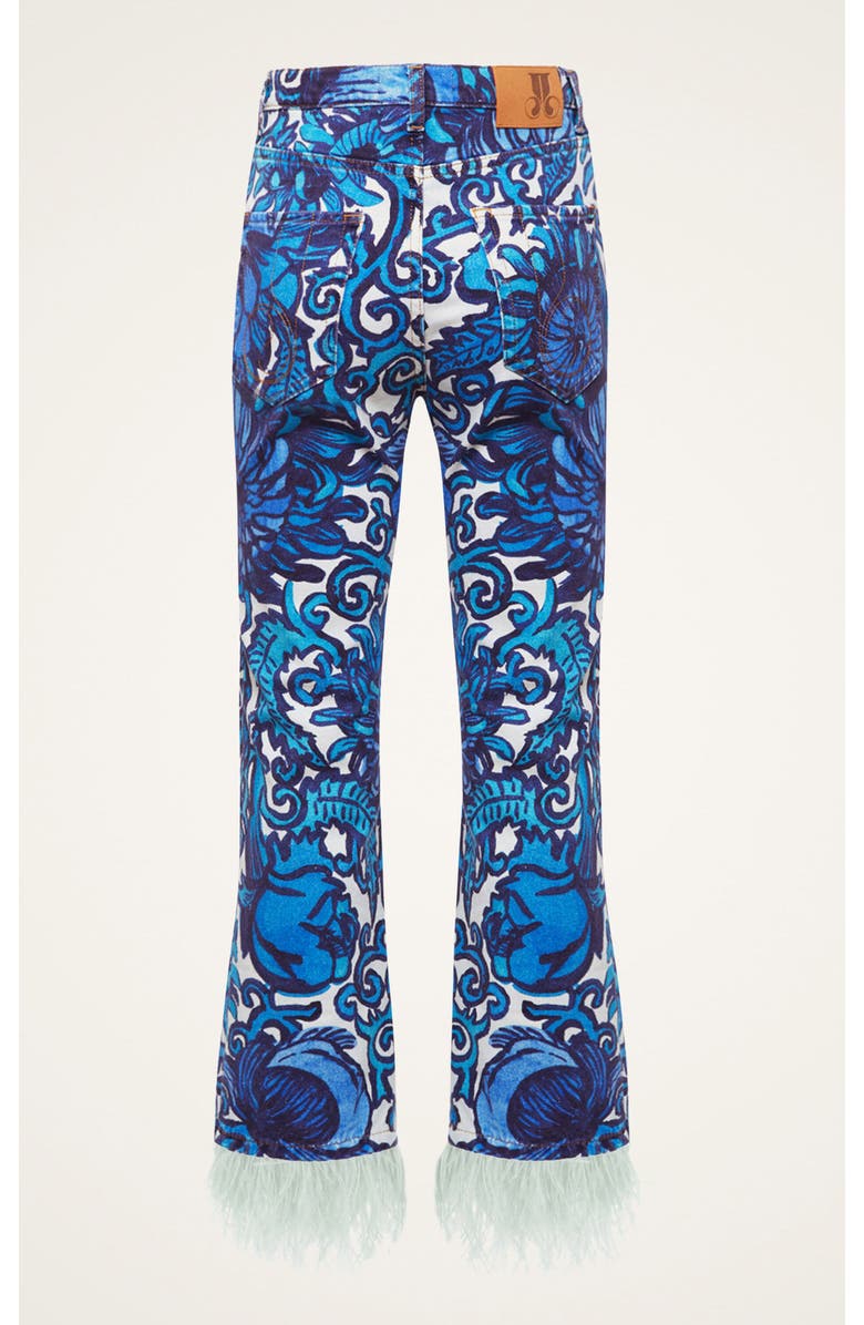 La DoubleJ The Fancy Crop Jean, Alternate, color, Anemone Blue