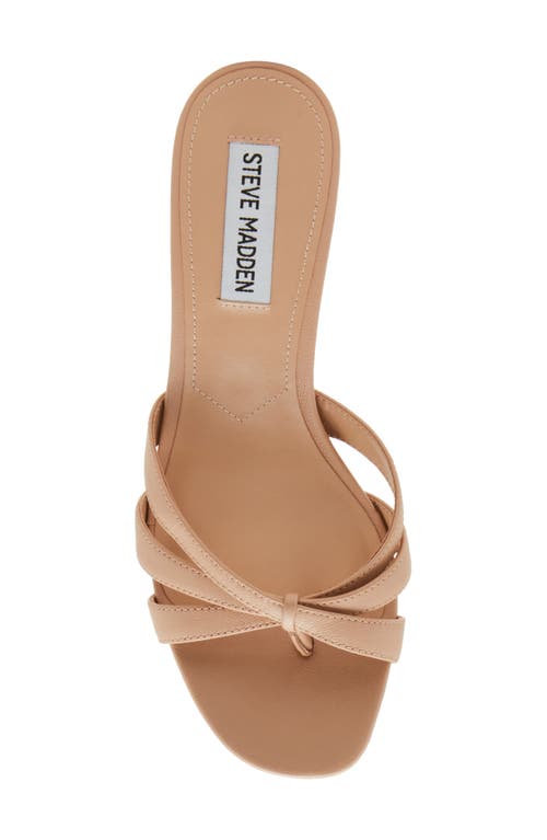 Steve Madden Cary Flip Flop In Tan Leather