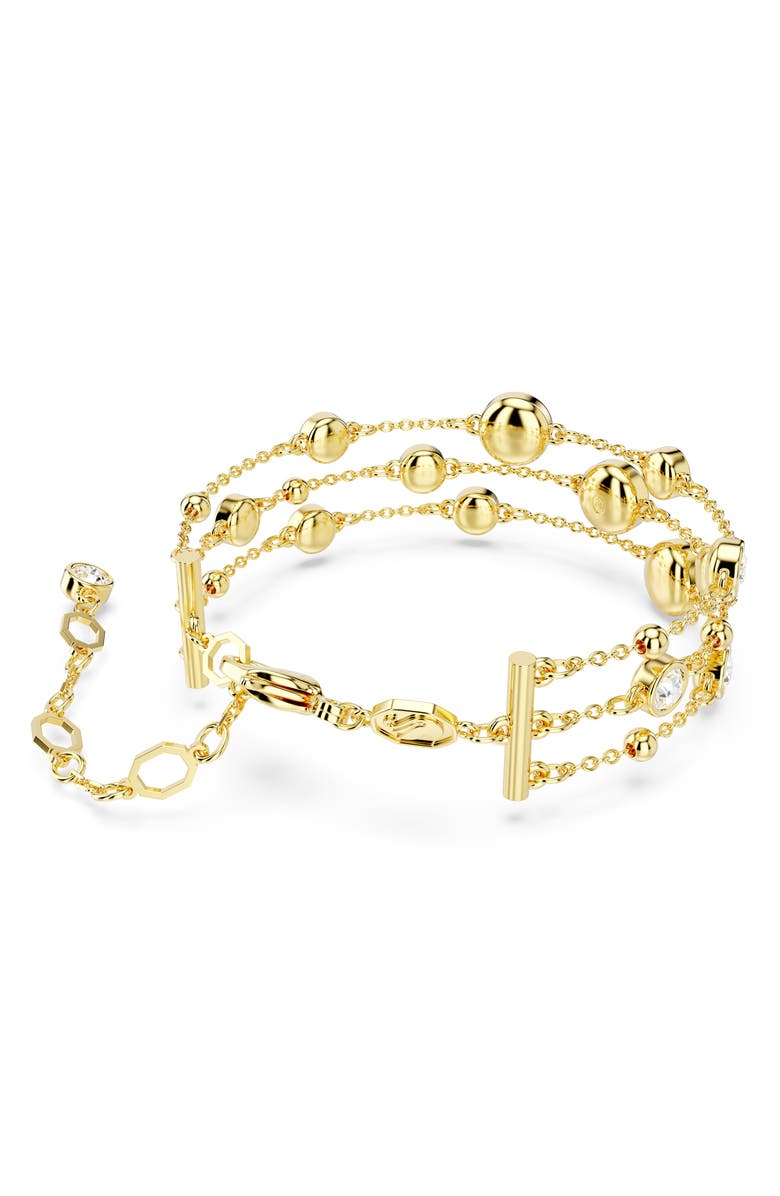 Swarovski Imber Layered Bracelet, Alternate, color, White/ Gold
