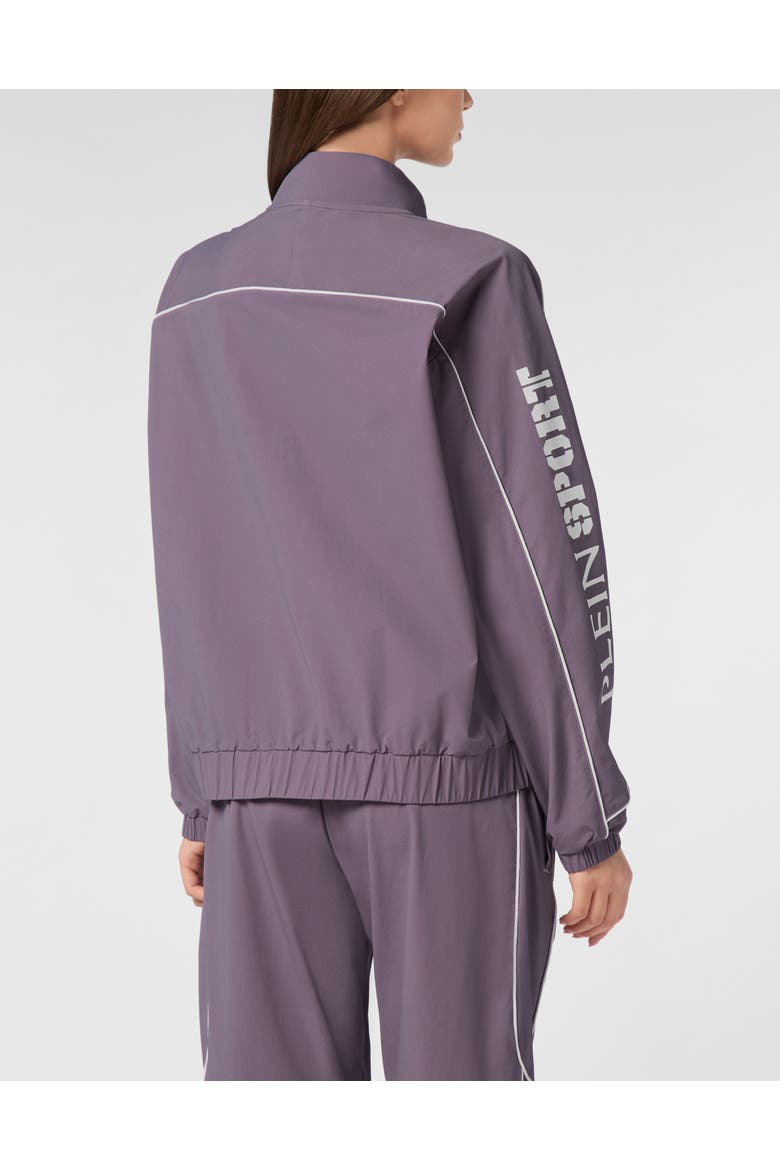 Nylon Piping Anorak Ls Scratch Women, Alternate, color, Purple