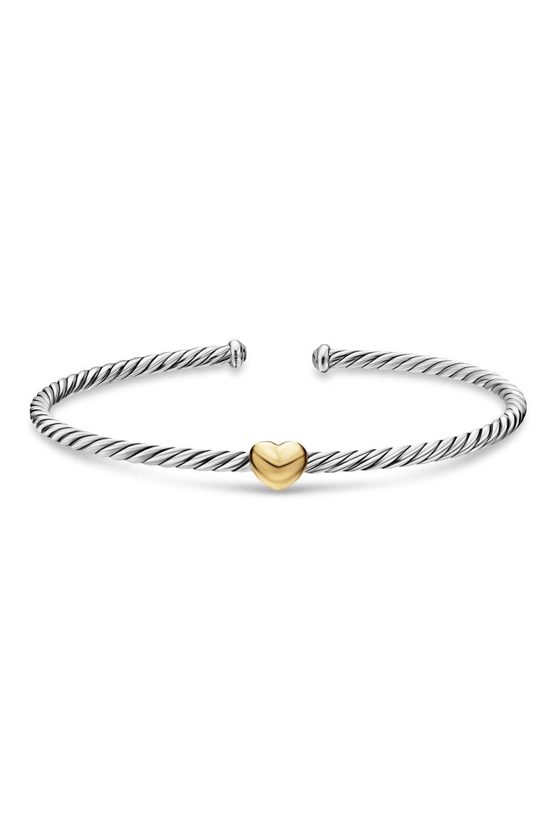 2.6mm Micro Cable Flex® Heart Bracelet, Alternate, color, SILVER