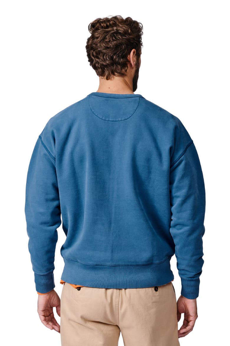 Brandon Crew Neck Relaxed Sweatshirt, Alternate, color, Washed Cobalt