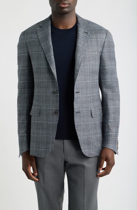 Kei Trim Fit Plaid Sport Coat