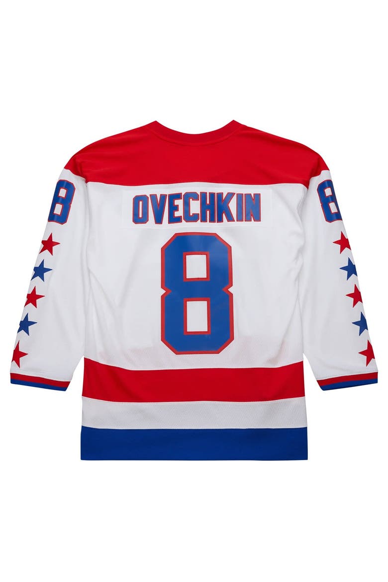 Men's Mitchell & Ness Alexander Ovechkin White Washington Capitals  2012/13 Alternate Captain Blue Line Player Jersey, Alternate, color, White