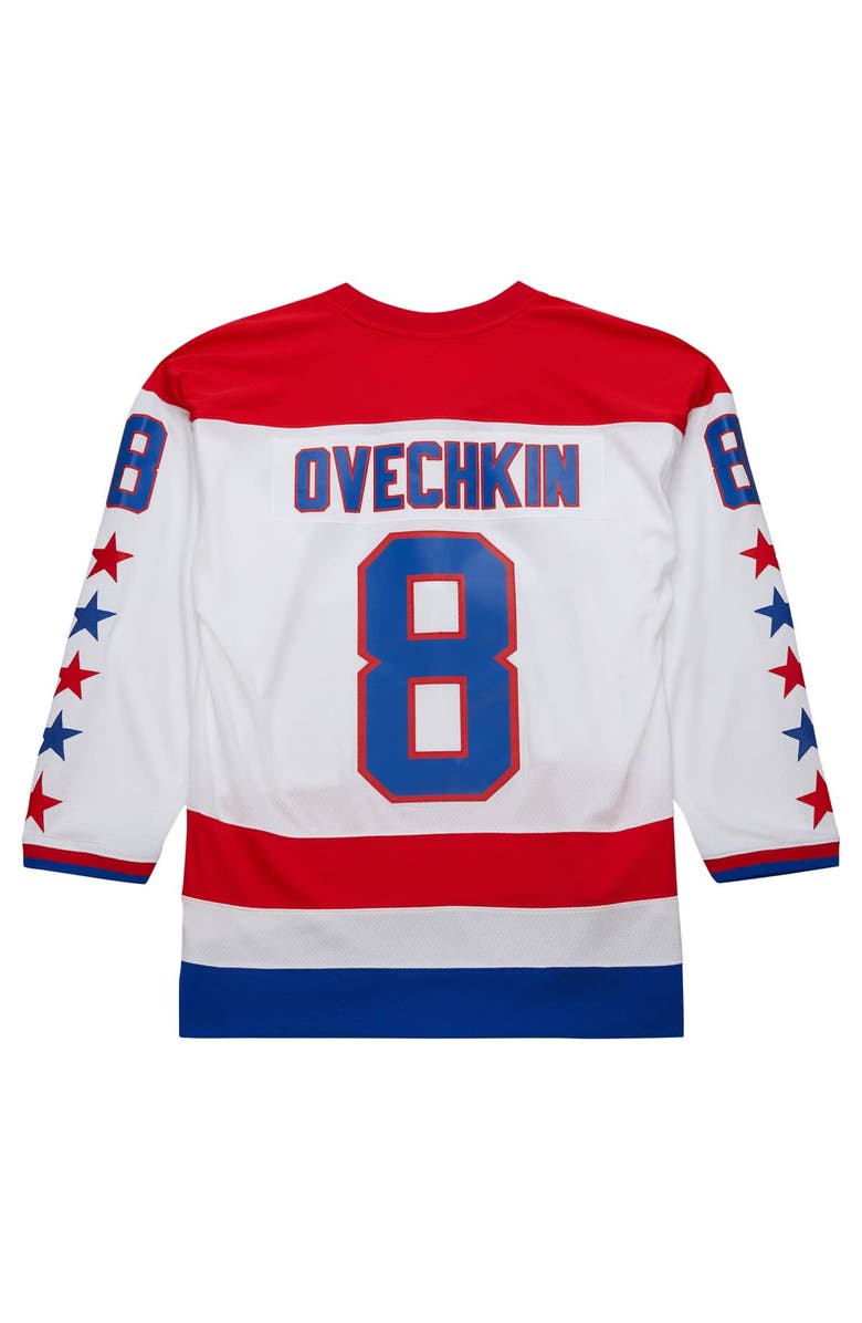 Mitchell & Ness Men's Mitchell & Ness Alexander Ovechkin White Washington Capitals  2012/13 Alternate Captain Blue Line Player Jersey, Alternate, color, 