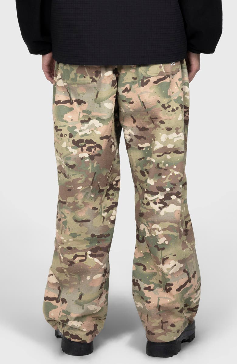 PLEASURES Gem Camo Wide Leg Pants, Alternate, color, Camo