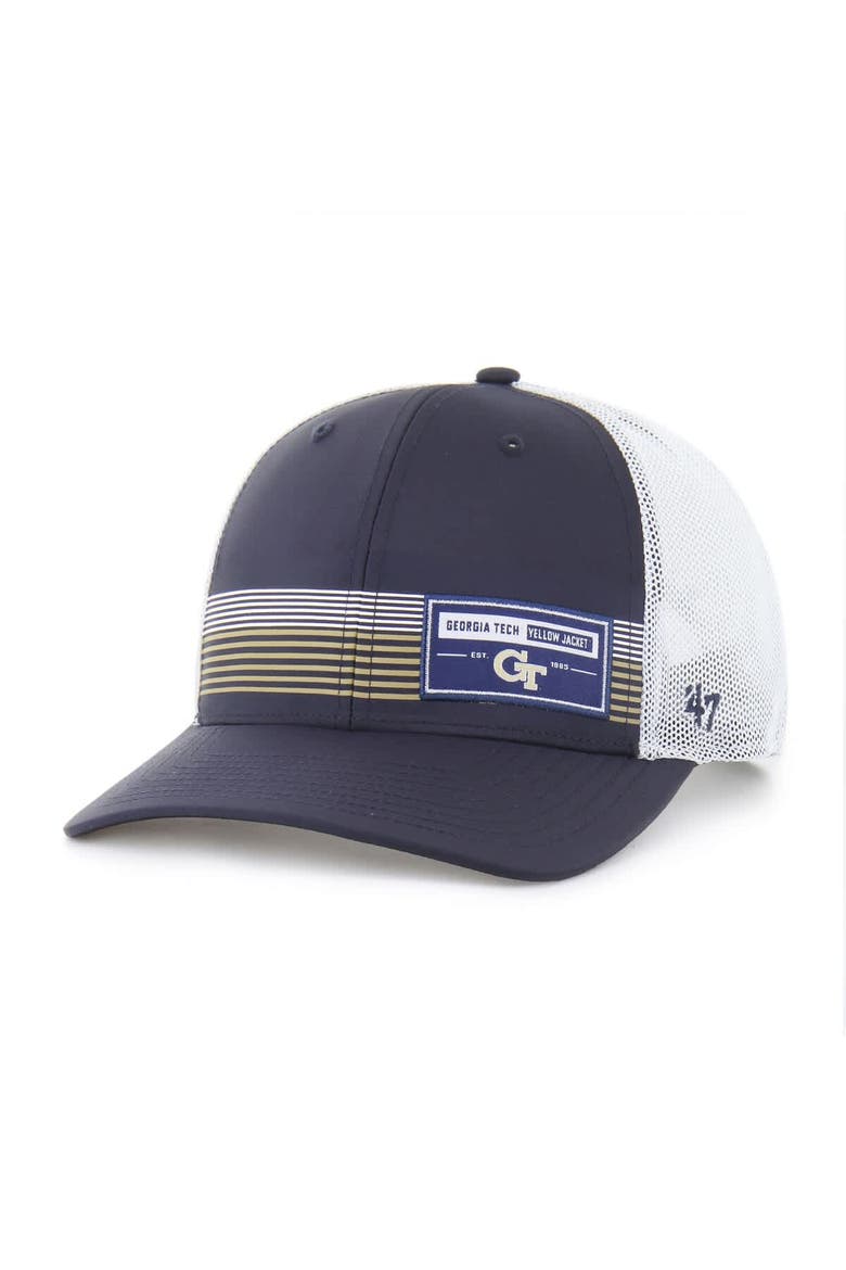 Men's '47  Navy Georgia Tech Yellow Jackets Rangefinder brrr Trucker Adjustable Hat, Main, color, Navy