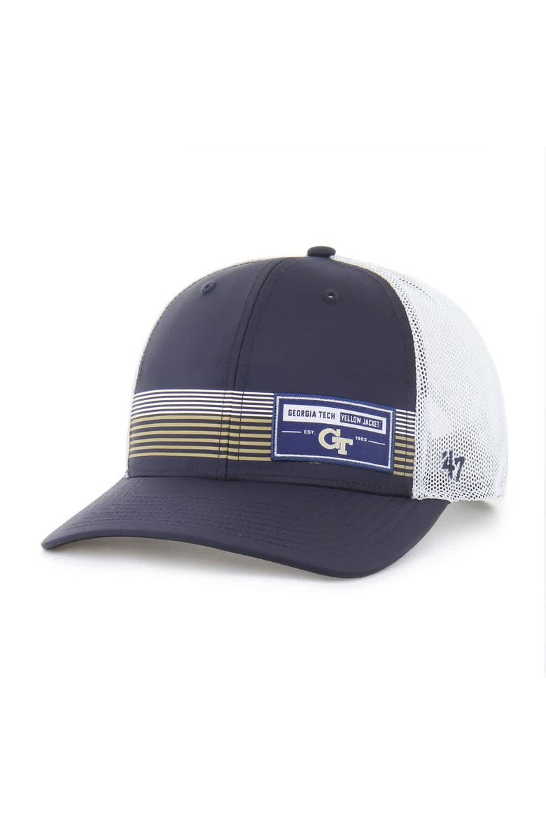 '47 Men's '47 Navy Georgia Tech Yellow Jackets Rangefinder brrr Trucker Adjustable Hat, Main, color, Navy