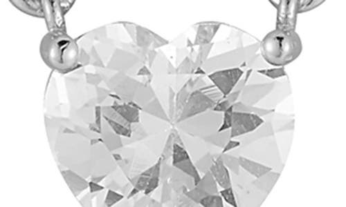Chloe & Madison Chloe And Madison Heart Cut Cubic Zirconia Pendant Necklace In Silver