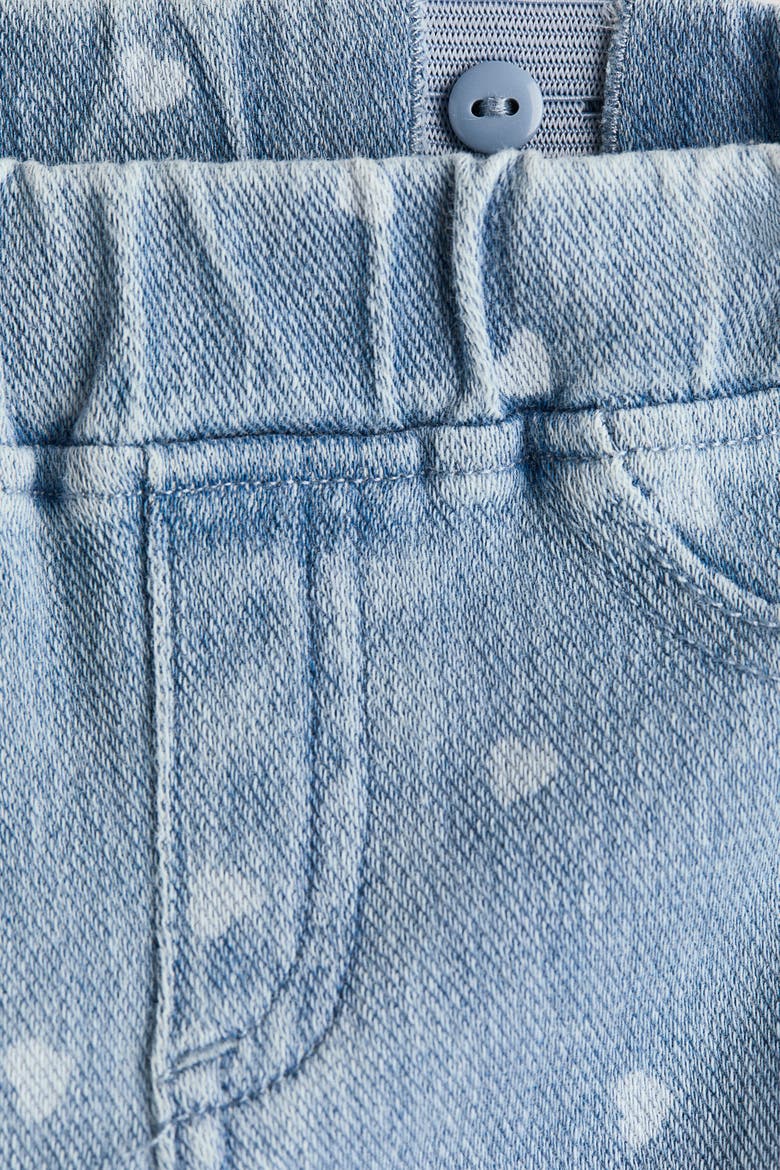 Flared Jersey Leggings, Alternate, color, Light denim blue/hearts