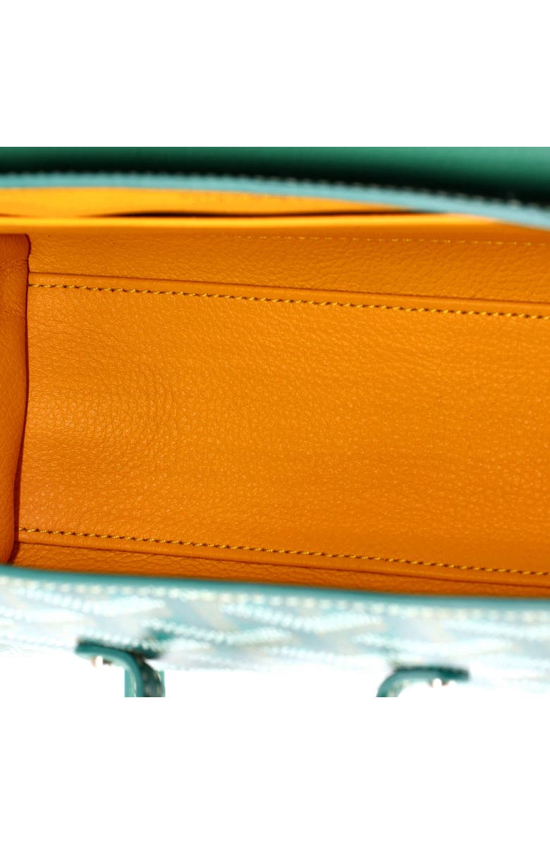 Pre-Owned Goyard Saigon Top Handle Bag Coated Canvas with Leather Mini, Alternate, color, Green