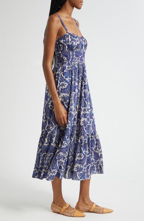 Ulla Johnson Nadine Floral Cotton Blend Sundress In Blue