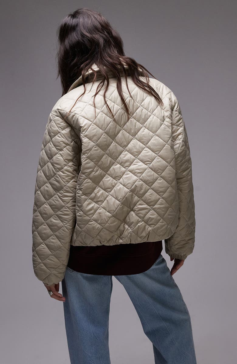 Topshop Quilted Liner Jacket, Alternate, color,