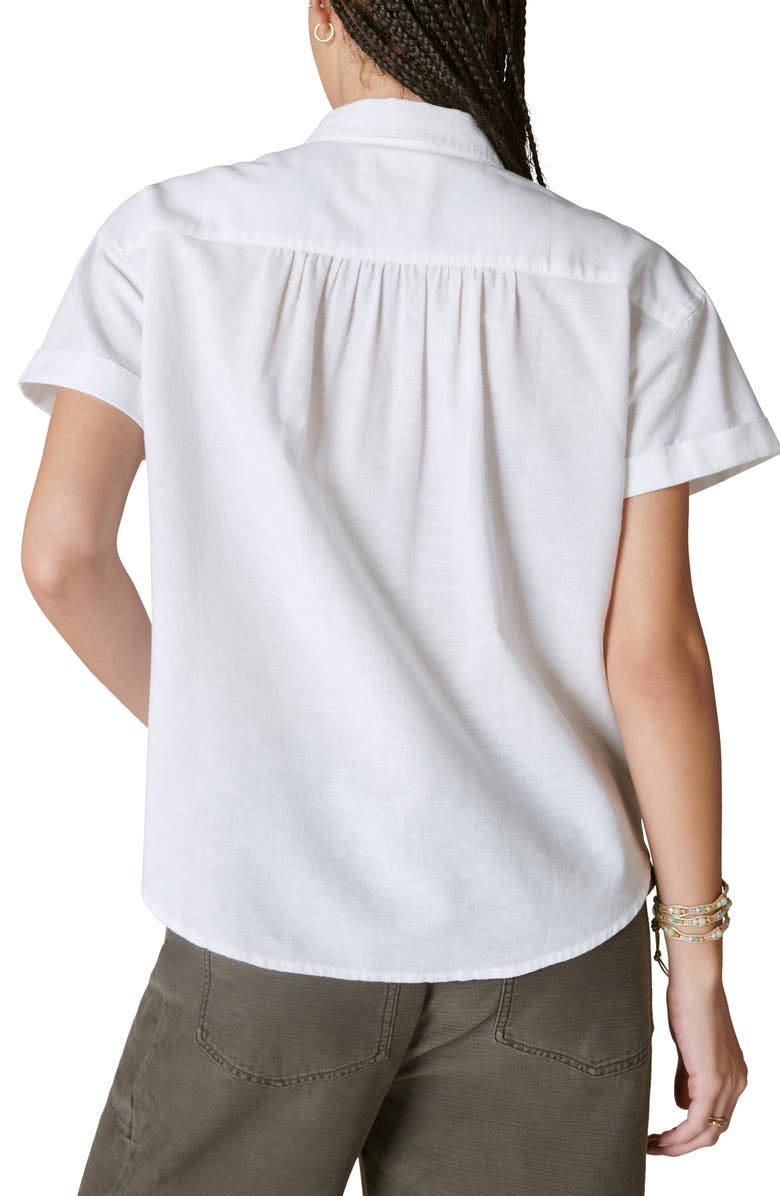 Lucky Brand Workwear Cotton & Linen Button-Up Shirt, Alternate, color, 