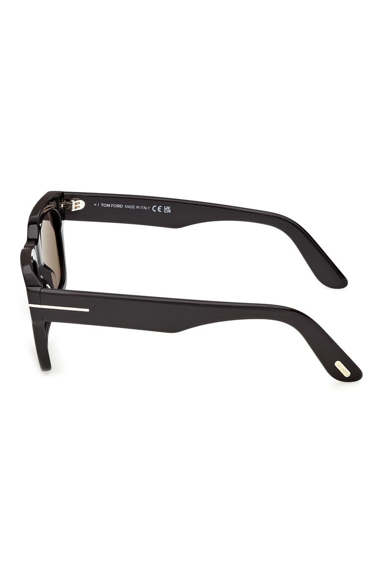 Andy-02 55mm Square Sunglasses, Alternate, color, SHINY BLACK / SMOKE LENS