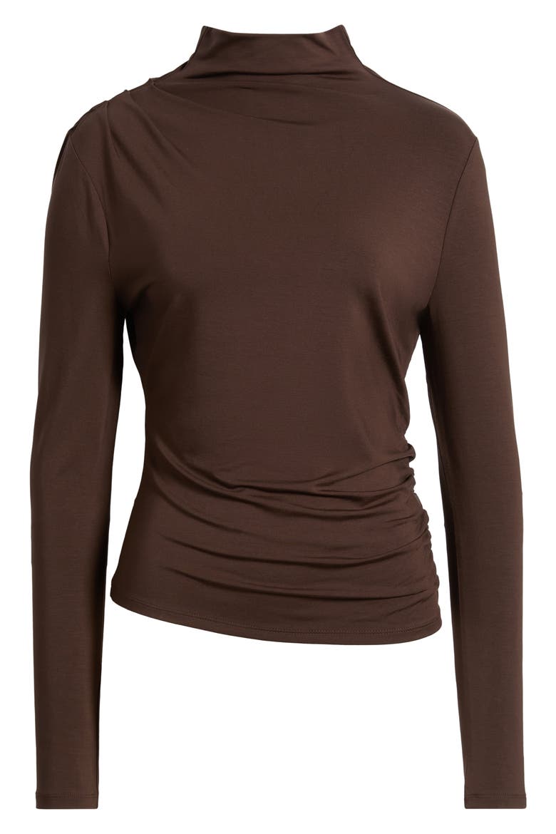 Mylie Mock Neck Knit Top, Main, color, ESPRESSO