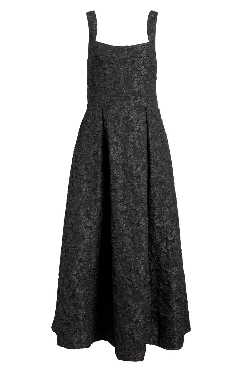 Chelsea28 Floral Jacquard Gown, Alternate, color, Black