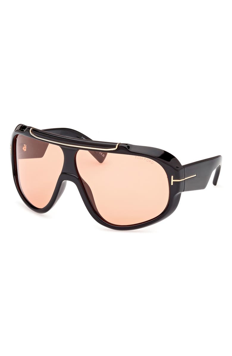 TOM FORD 71mm Shield Sunglasses, Alternate, color, 